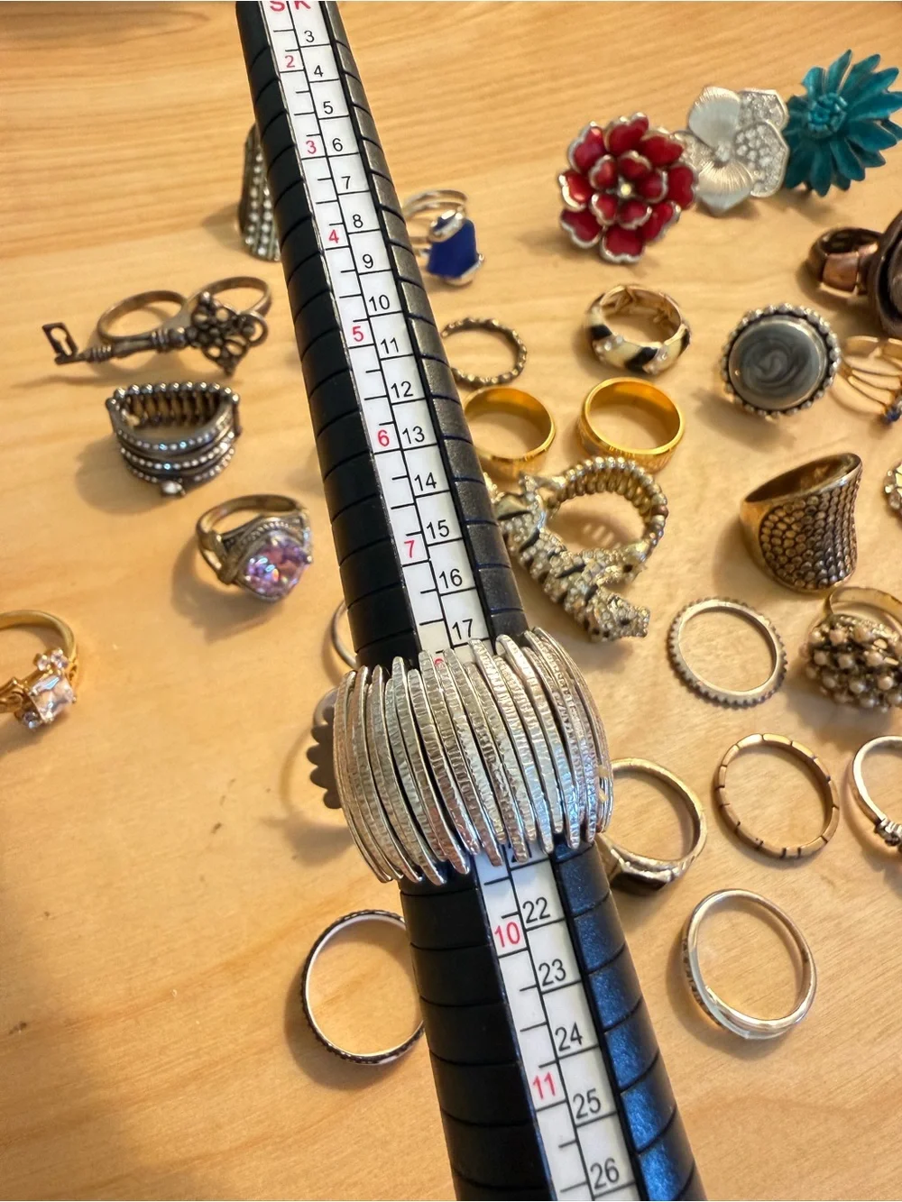 Vintage old costume fashion ring junk lot